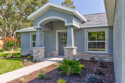 Model Home Front Entrance with Landscaping